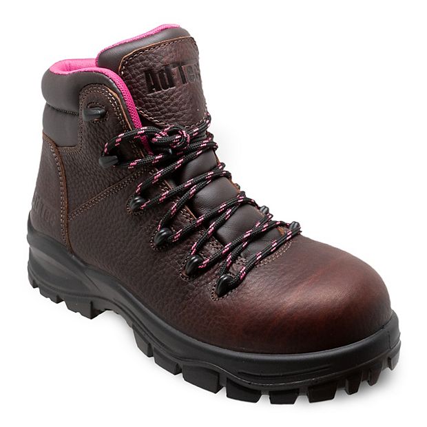 New AdTec Footwear Women\'s 7.5 Leather Waterproof Composite Toe Work Boot Brown Ad Tec Women main image 4