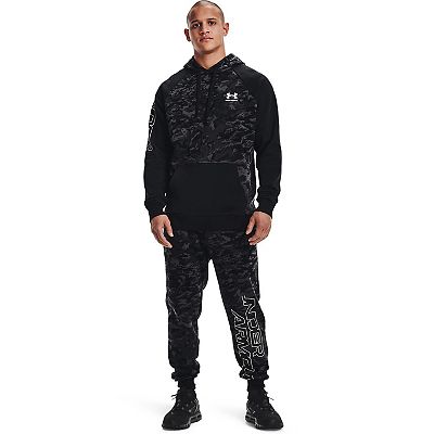 Men s Under Armour Rival Fleece Camo Script Hoodie
