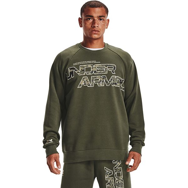 Sweat à capuche UA Rival Fleece Camo Script pour homme