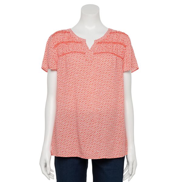 kohls short sleeve tops