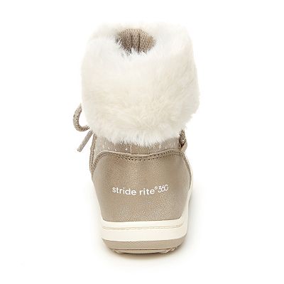 Stride Rite 360 Spruce Toddler Girls Faux Fur Winter Boots