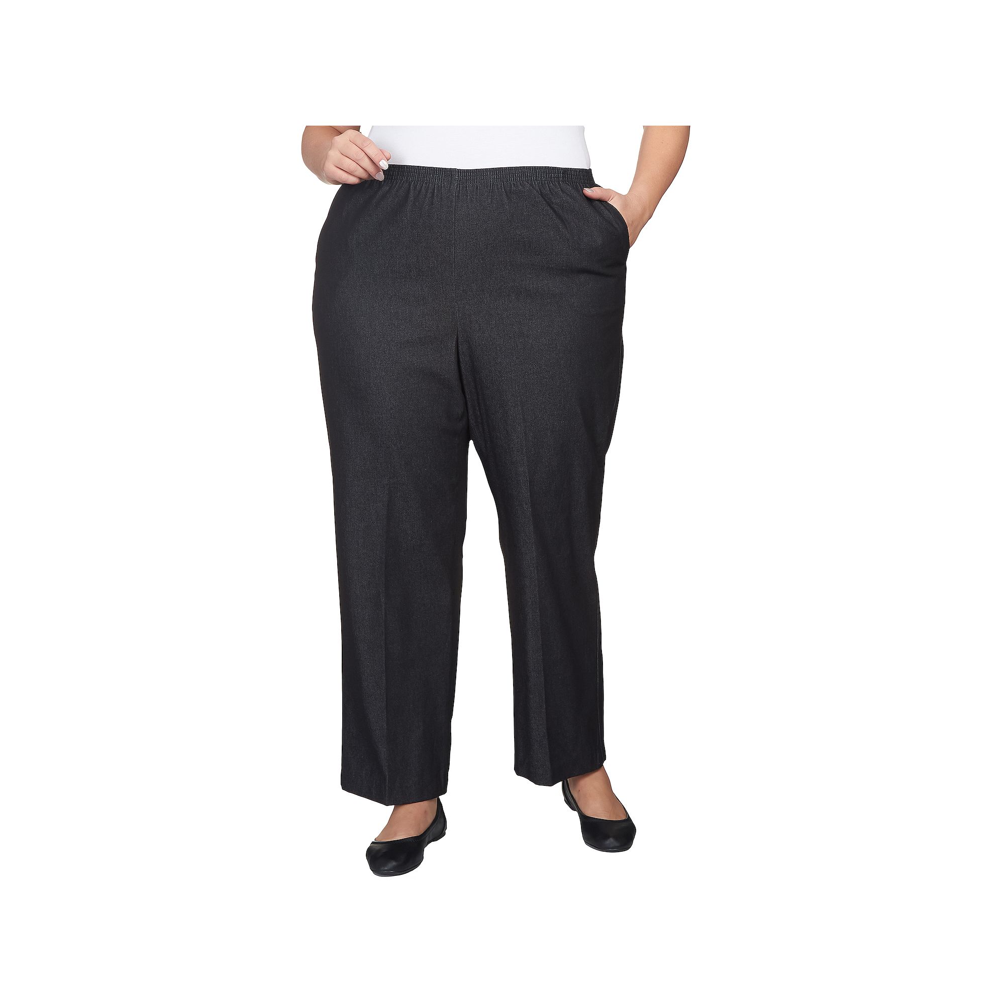 Plus Size Short Alfred Dunner Proportioned Denim Pants, Womens, Size: 26 W