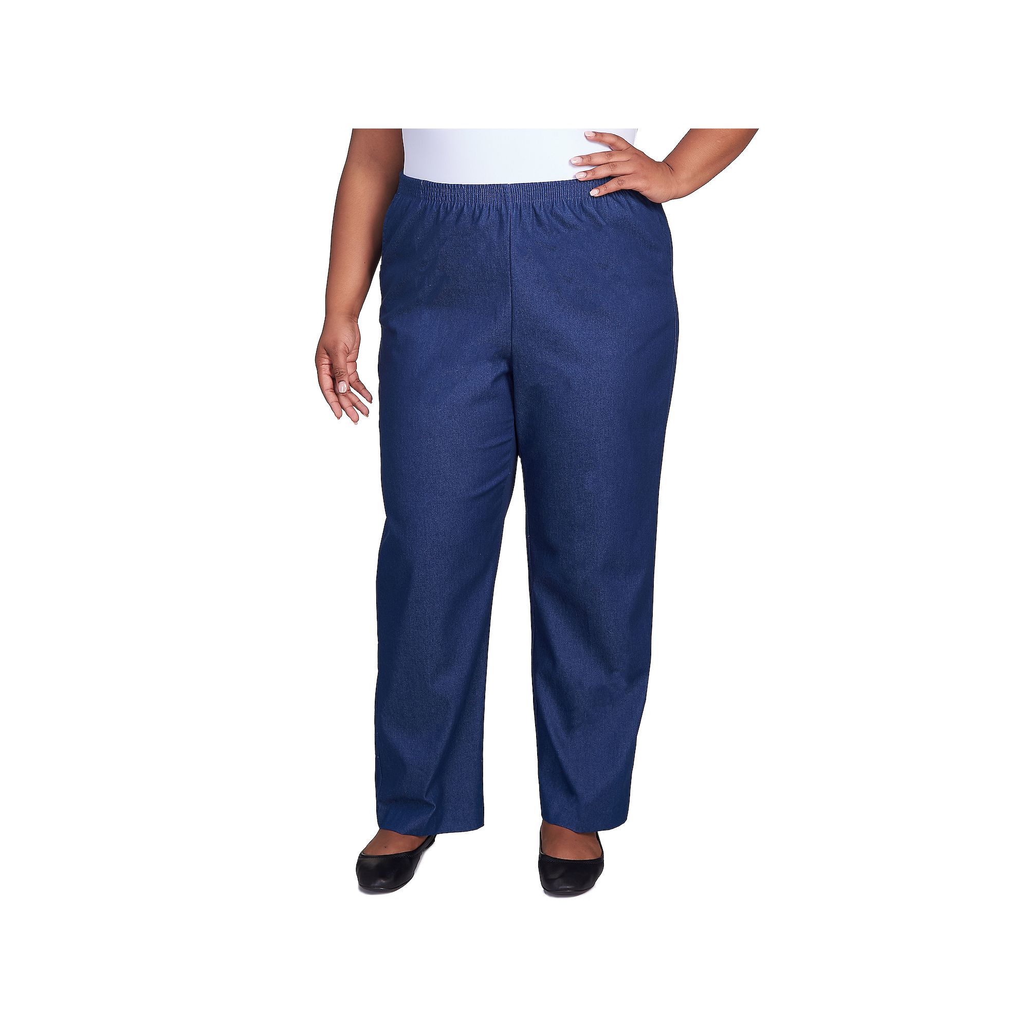 Plus Size Short Alfred Dunner Proportioned Denim Pants, Womens, Size: 16W 