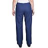 Alfred Dunner Women's Checkmate Proportioned Denim Pants - Medium Length, Classic Fit, Elastic Back Waist