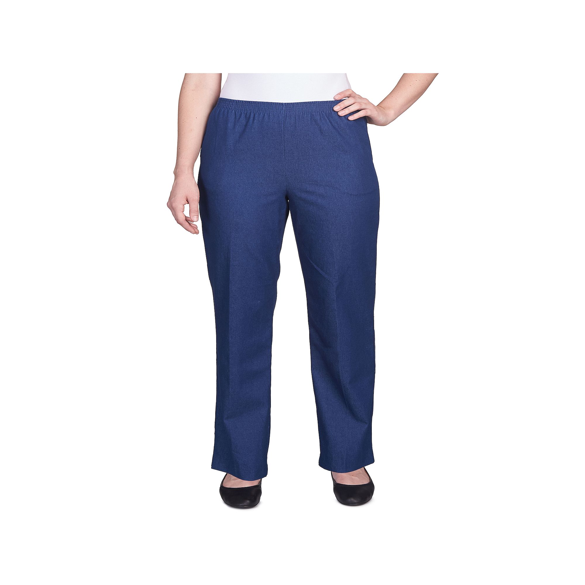 Womens Alfred Dunner Proportioned Denim Pants, Size: 8 Short, Blue