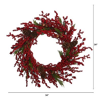 nearly natural Cypress Berries Artificial Wreath