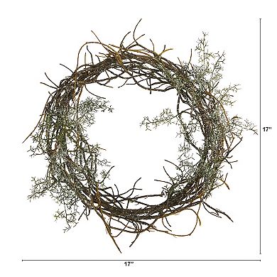 nearly natural Frosted Twig Artificial Wreath