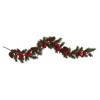 nearly natural Pine & Apple Artificial Christmas Garland Wall Decor