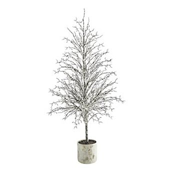 nearly natural 6-ft. Snow Twig Artificial Christmas Tree