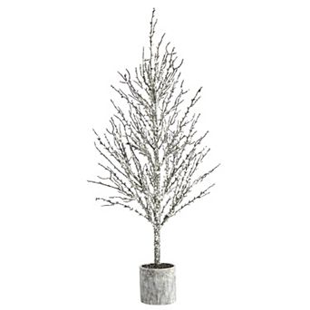 nearly natural Snowed Twig Artificial Tree Floor Decor