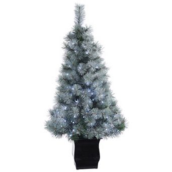 nearly natural 4-ft. Pre-Lit Snowy Mountain Pine Artificial Christmas Tree