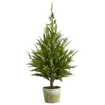 nearly natural 3.5-ft. Cedar Pine Artificial Tree Floor Decor