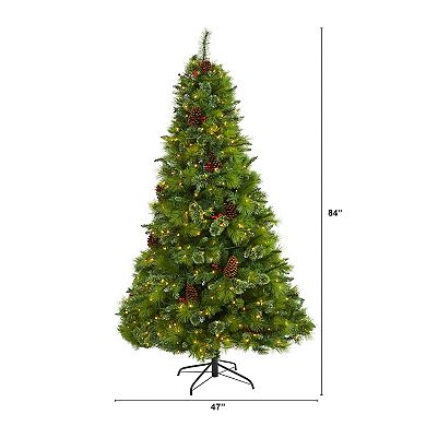 nearly natural 7-ft. Montana Mixed Pine 500-Light LED Artificial Christmas Tree