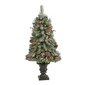 nearly natural 4-ft. Frosted Pine Artificial Christmas Tree