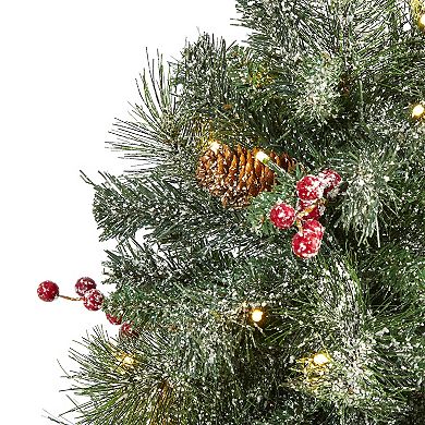nearly natural 4-ft. Frosted Pine Artificial Christmas Tree