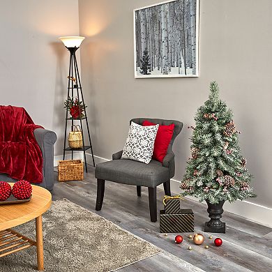 nearly natural 4-ft. Frosted Pine Artificial Christmas Tree
