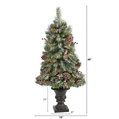 nearly natural 4-ft. Frosted Pine Artificial Christmas Tree