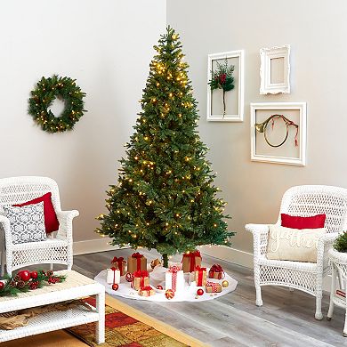nearly natural 8-ft. Vermont Fir 450-Light LED Artificial Christmas Tree