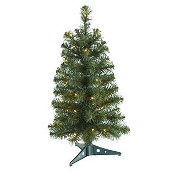 nearly natural 2-ft. Pre-Lit Artificial Christmas Tree