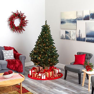 nearly natural 6-ft. Pre-Lit Northern Rocky Spruce Artificial Christmas Tree