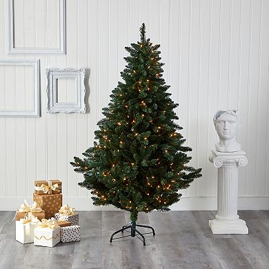 nearly natural 6-ft. Pre-Lit Northern Rocky Spruce Artificial Christmas Tree