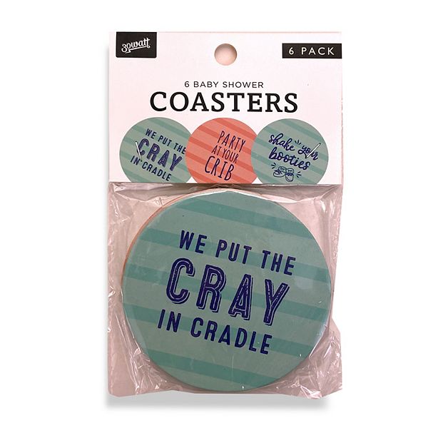 30 Watt Baby Shower Coasters 6Pack