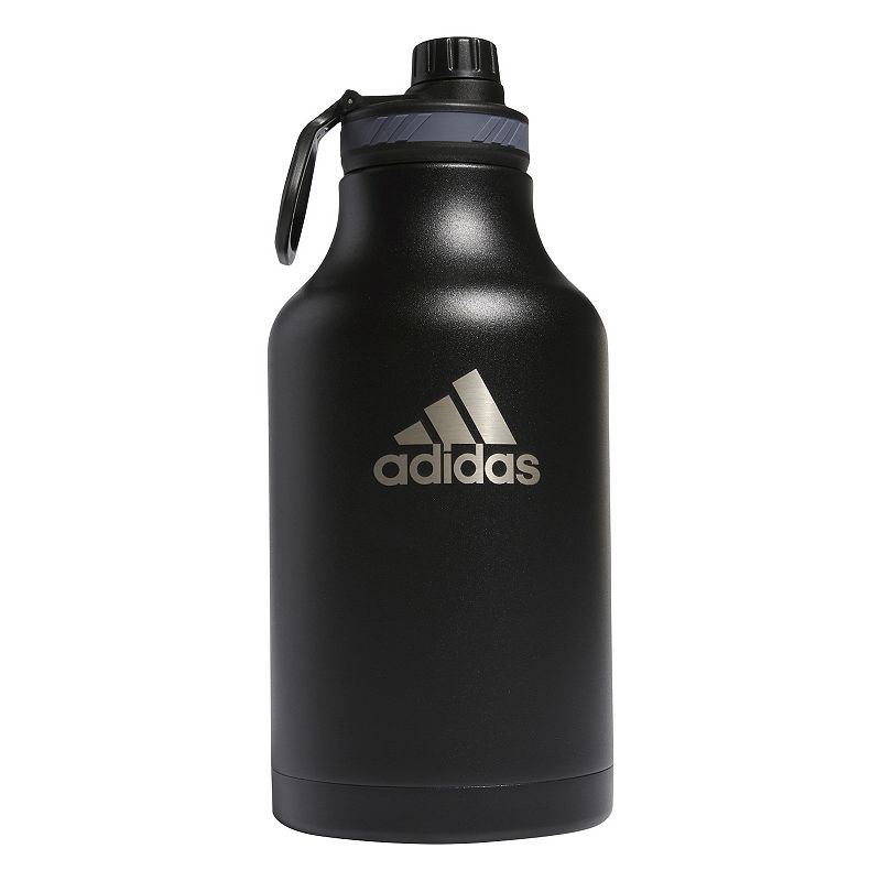 adidas Steel 2-Liter Metal Bottle, Black