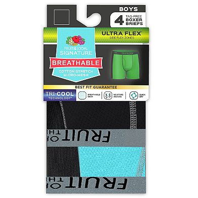 Boys 8-20 Fruit of the Loom 4-pk. Flex Boxer Briefs