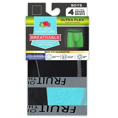 Boys 8-20 Fruit of the Loom® 4-pk. Flex Boxer Briefs