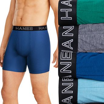 Men's Hanes® 4-Pack Ultimate Comfort Flex Fit Total Support Pouch Boxer Brief Underwear