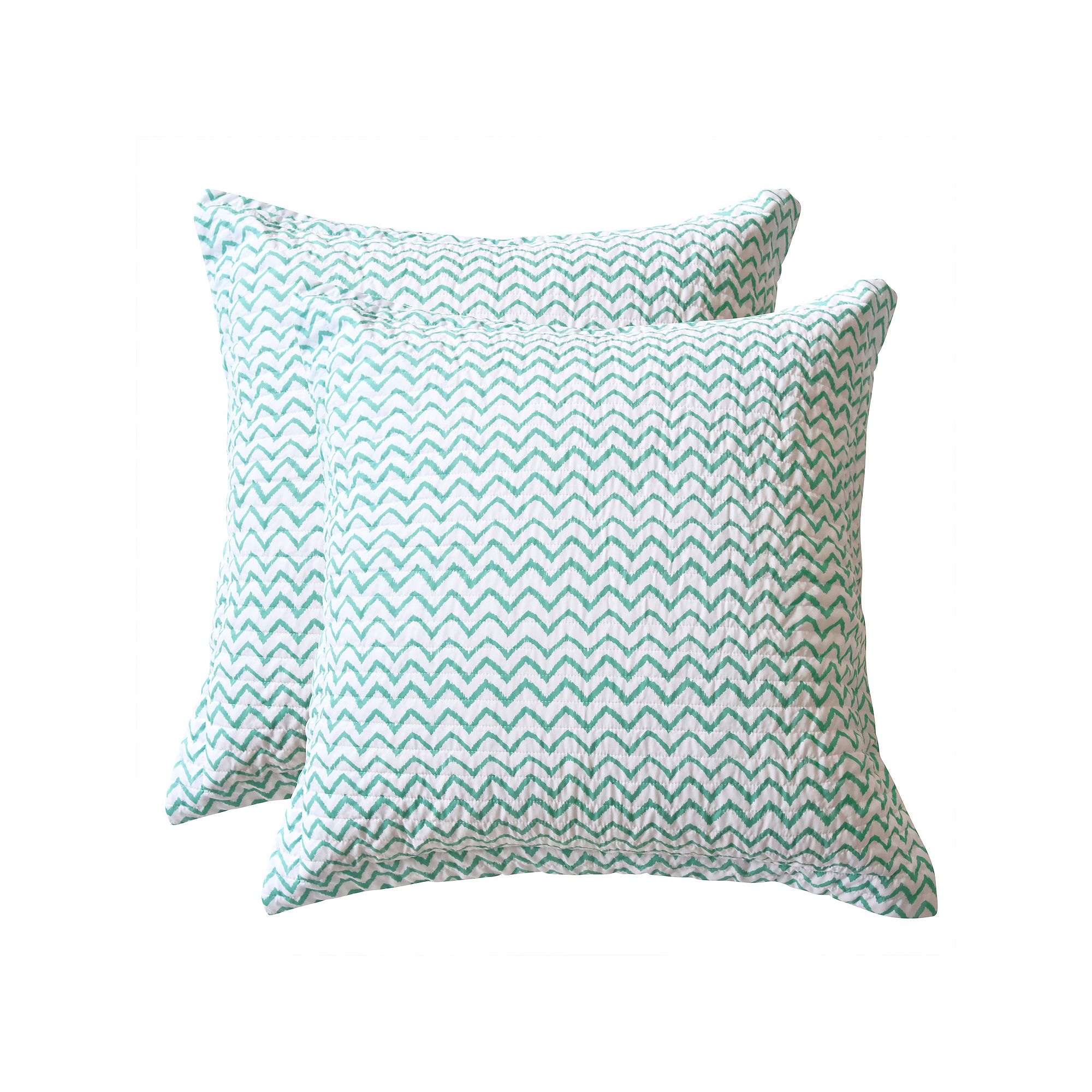 Homthreads Leora Floral 2-pack Euro Shams, Blue