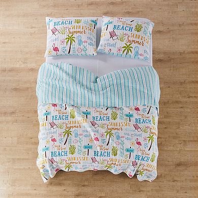 HomThreads Beach Days Quilt Set and Shams