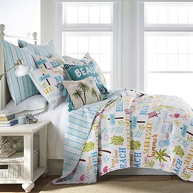 HomThreads Beach Days Quilt Set and Shams