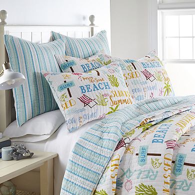 HomThreads Beach Days Quilt Set and Shams