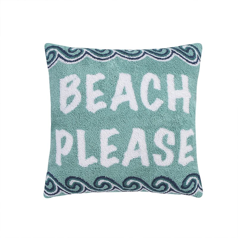 HomThreads Beach Days Beach Please Pillow, Blue, Fits All