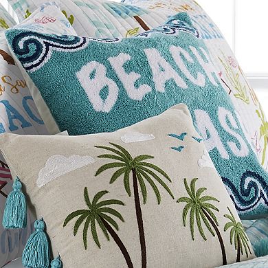 HomThreads Beach Days Beach Please Pillow