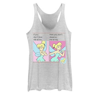 Disney's Tinkerbell Juniors' "If You Don't Love Me At My..." Meme Tank Top