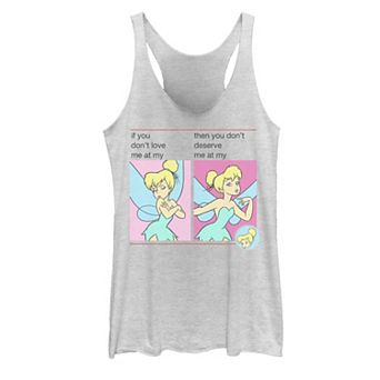 Disney's Tinkerbell Juniors' "If You Don't Love Me At My..." Meme Tank Top