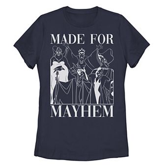 Disney Villains Juniors' Group Shot "Made For Mayhem" Graphic Tee