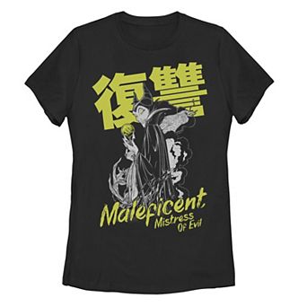 Disney's Villains Maleficent Juniors' Mistress Of Evil Kanji Graphic Tee