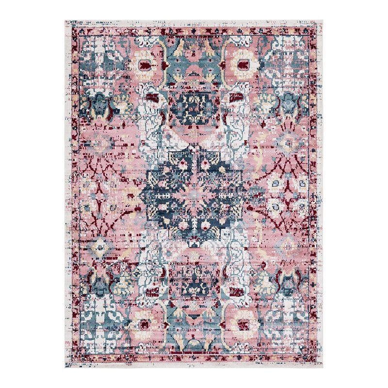 Unique Loom Aiken Sumter Rug, Pink, 9X12 Ft