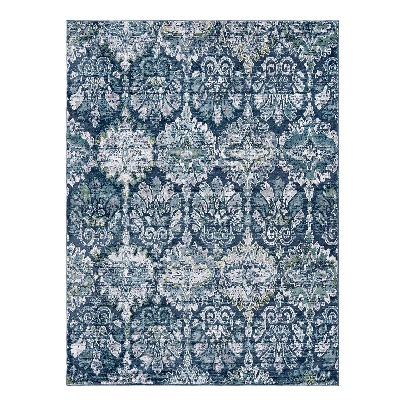 Unique Loom Brewton Sumter Rug, Blue, 9X12 Ft