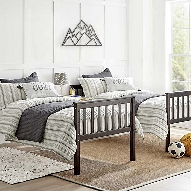 Levtex Home Rochelle Stripe Gray Quilt Set with Shams