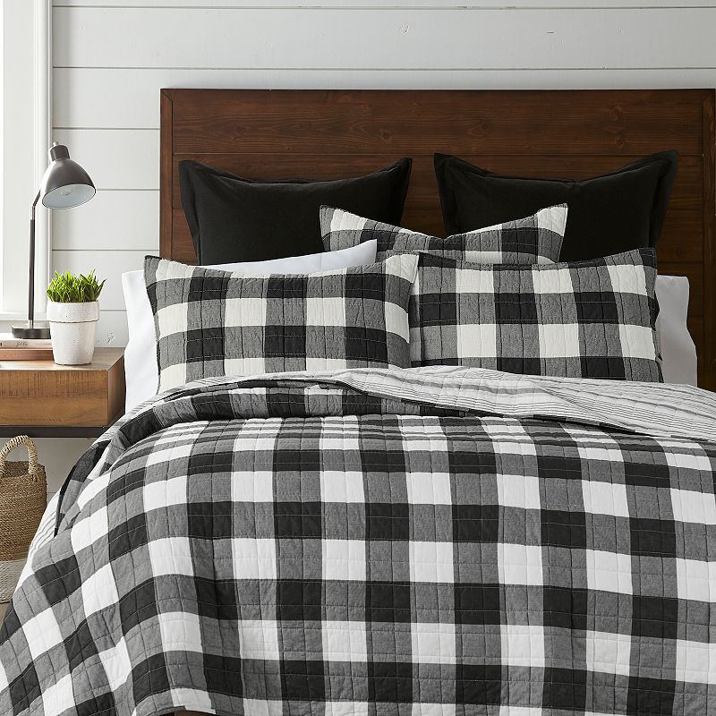 72071712 Levtex Home Camden Bedspread Set, Black, Queen sku 72071712