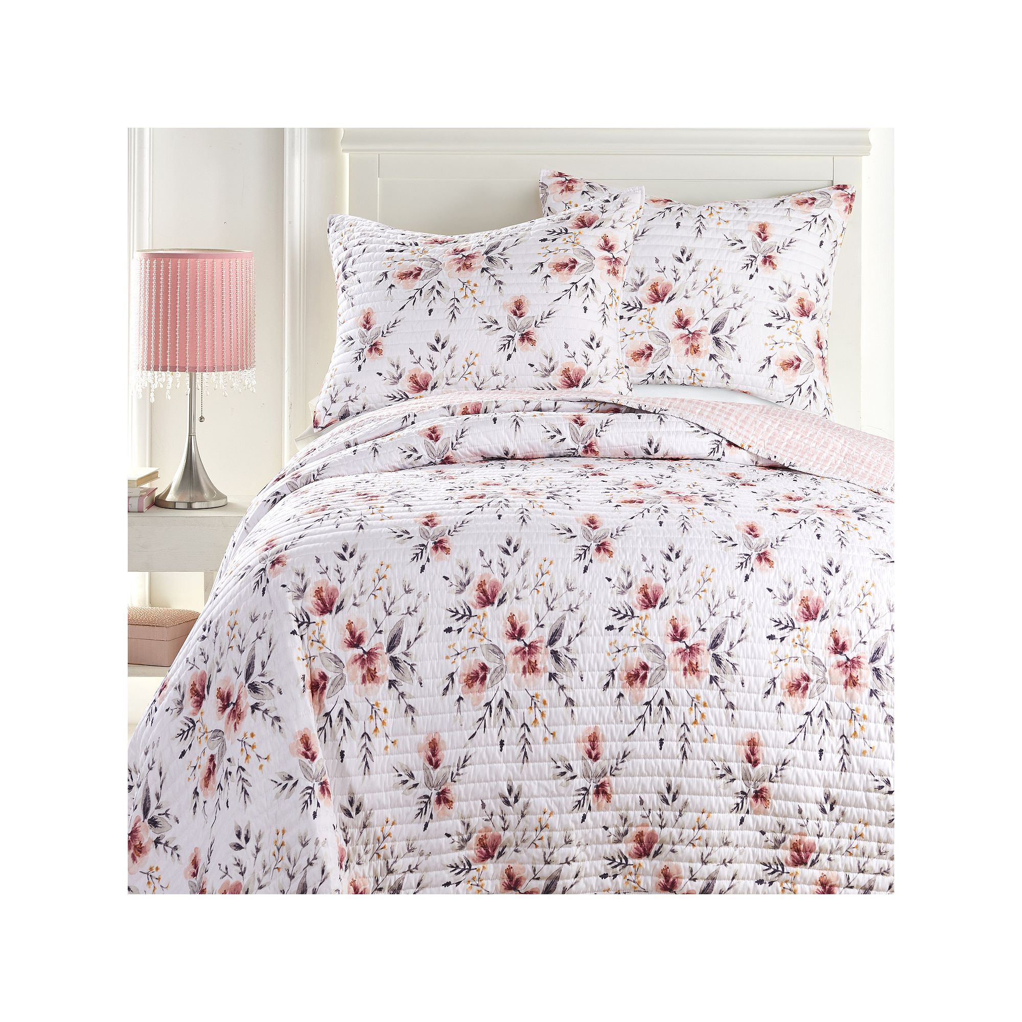 Levtex Home Adeline Quilt Set with Shams, Pink