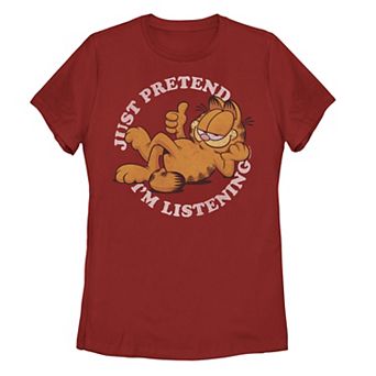 Juniors' Garfield Not Listening Graphic Tee
