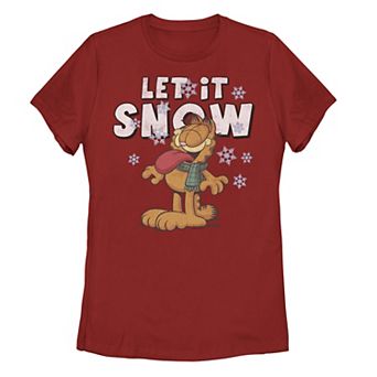 Juniors' Garfield Let It Snow Outdoor Graphic Tee