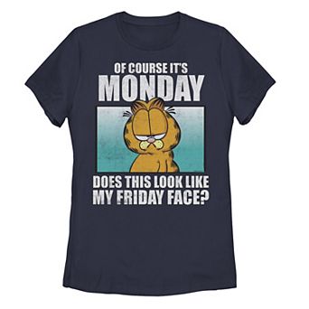 Juniors' Garfield Monday Meme Graphic Tee