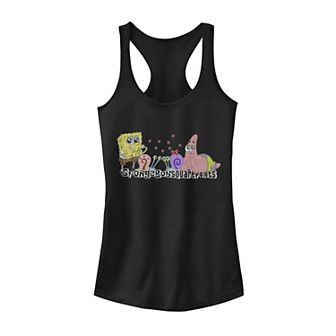 Juniors' SpongeBob SquarePants Patrick Star Snail Hearts Graphic Tank Top