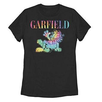Juniors' Garfield Tie Dye Graphic Tee